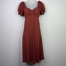 Madewell Dress Womens 00 Brown Floral Cottagecore Peasant Romantic Granola Y2K