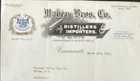 CINCINNATI & KY~ MAYER BROS. Co., Distillers, Whiskies ~ Illus. Letterhead 1919