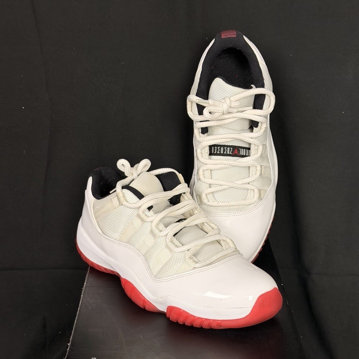 Jordan 11 Retro Low Cherry‎ White Red Basketball Shoes 528895-101 Men\'s Sz 12 Air Jordan 11 Retro Low Cherry Bottom 528895 101 Wht/Varsity  main image 4