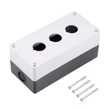 Push Button Switch Control Station Box 22mm 3 Hole Gray Blue and Light Gray