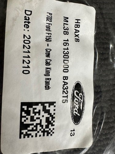 OEM NEW 21-25 F-150 King Ranch Embroidered Logo Black Crew Cab Carpet Floor Mats - Picture 11 of 12