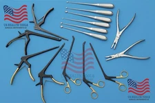 Codman Kerrison Rongeurs Bone Curettes 15 PCs Set Surgical Orthopedic