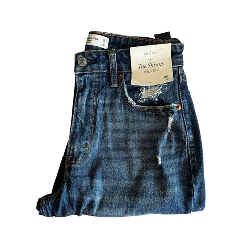 NWT Abercrombie & Fitch The Skinny High Rise Curve Love Jeans Women's Size 26/2 - Picture 7 of 11