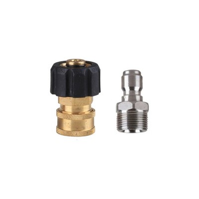 1 set Pressure Washer Adapter 3/8'' Quick Connect M22 14mm to M22 Metric Fitting