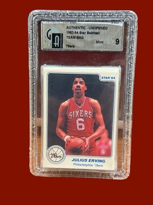 1983-84 Star Philadelphia 76ers Sealed Bag GAI 9 - SUPERB CORNERS!!