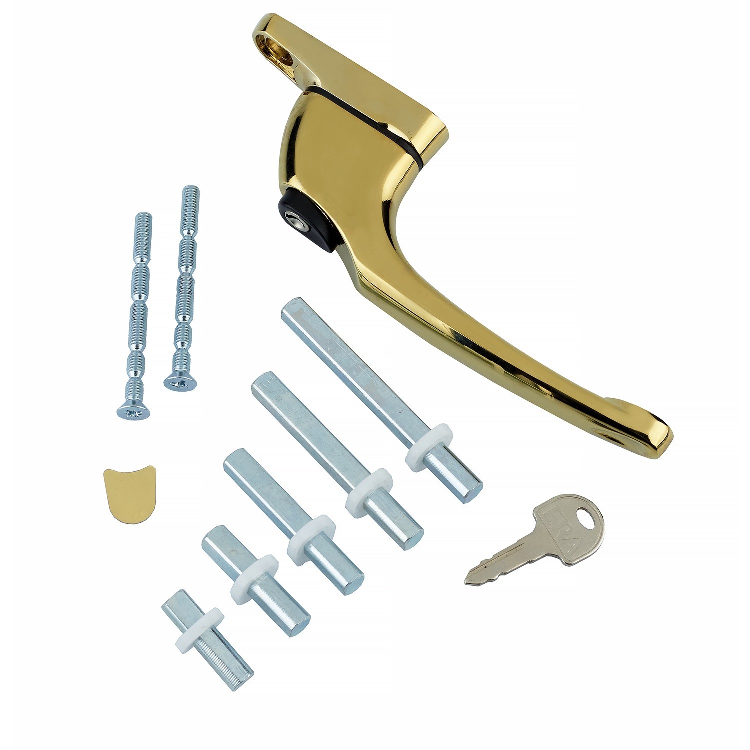 Gold UPVC Window Handle Universal ERA Espag Key Locking Double Glazing 5 Spindle