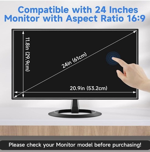 Blendschutz Sichtschutzfilter für 24 Zoll 16:9 Breitbild Monitore - 2er Pack - Bild 3 von 3