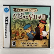 Professor Layton And The Curious Village Nintendo DS - Artwork And Cartridge