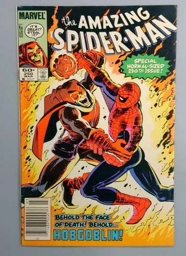 Amazing Spider-Man #250 Spider-Man Battles Hob-Goblin Newsstand Marvel 1984