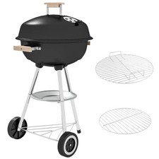 PORTABLE KETTLE BBQ CHARCOAL GRILL WITH LID GARDEN SMOKER BARBECUE