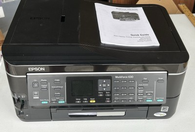 #ad Epson WorkForce 630 Printer Copier Scanner Fax Cables amp; Ink Tested Working $89.99