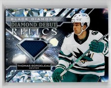2022-23 Upper Deck Black Diamond Debut Relics Thomas Bordeleau San Jose Sharks