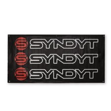 Syndyt Banner (Black) - 3x5 ft Vinyl Banner with 5 Grommets