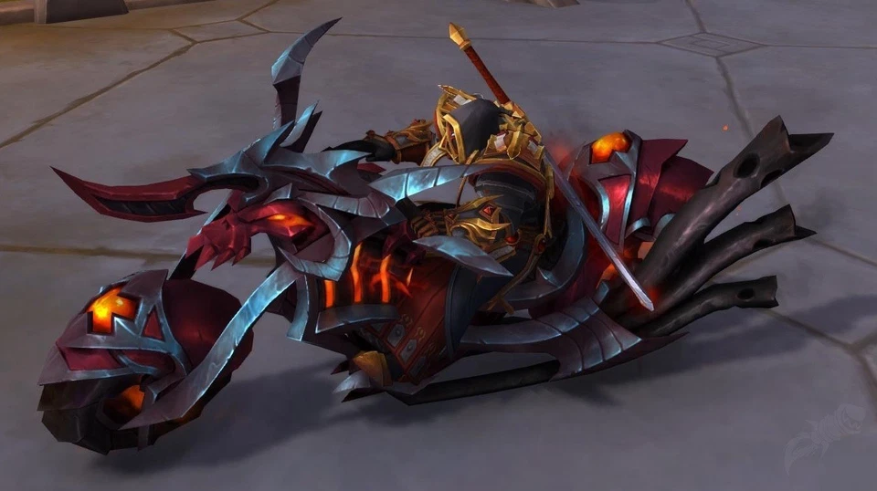 Hateforged Blazecycle Mount Mountain Dew Promo Hassgeschmiedetes Feuerrad WoW