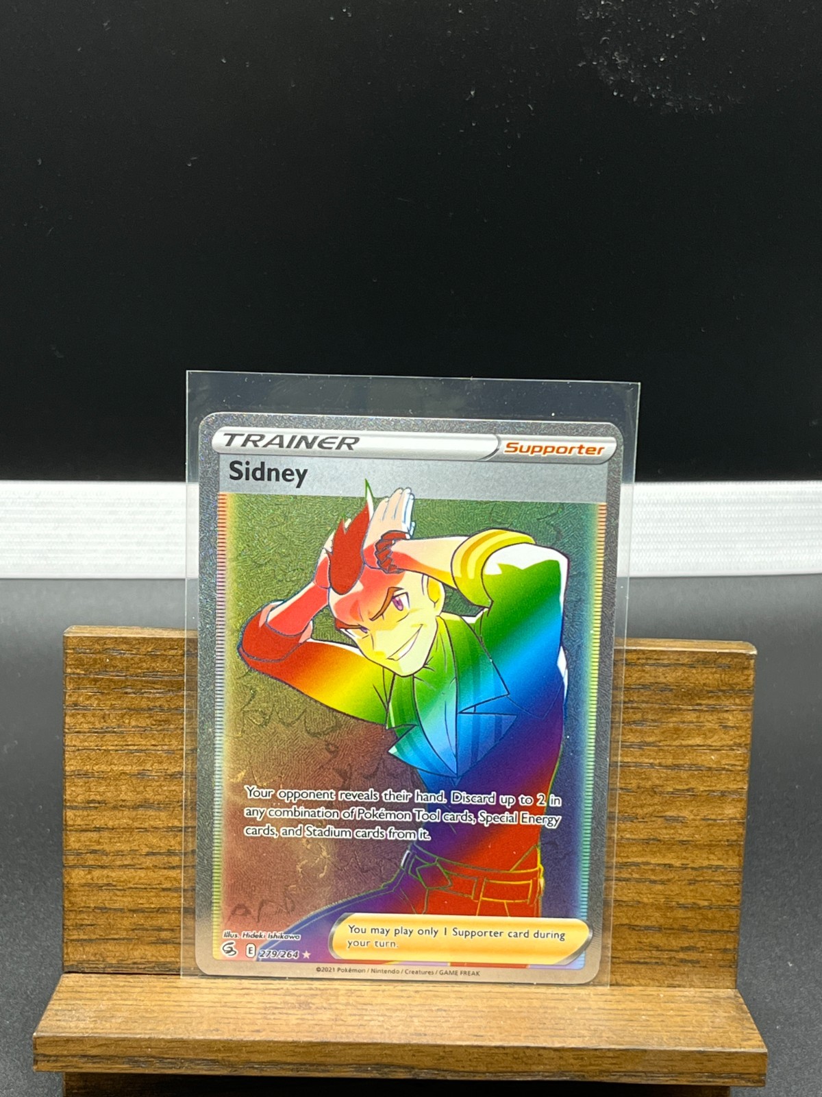 Sidney 279/264 Trainer Rainbow Secret Rare Pokémon 2021 Fusion Strike NM