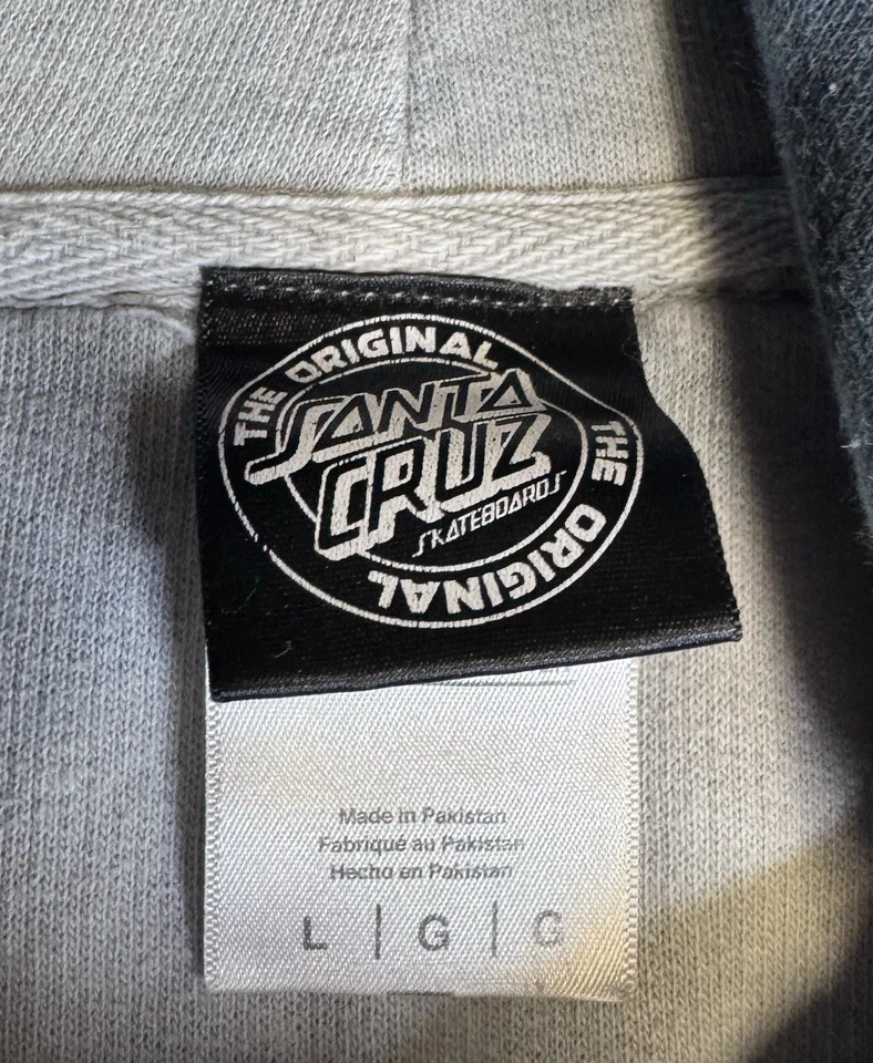 Santa Cruz 滑板 领带 染料 卫衣 连帽衫 黑色 霓虹标志 尺寸 L — 第 4/4 张图片