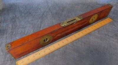 Stanley No. 30  24'' Adjustable Plumb & Level  Antique Cherry Wood Level / Tool