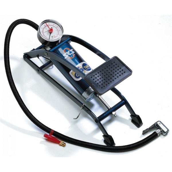 Sks FußTretpumpe Picco Av/Dv/Sv/, Blau, Mit Manometer, Camping-image