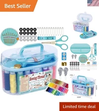 Portable DIY Sewing Kit with 40 Threads and Essential Tools for Creative Souls