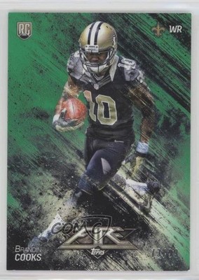 2014 Topps Fire Rookie Green 73/99 Brandin Cooks #132 Rookie RC 0e3