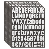 Glitzer Alphabet Aufkleber 10 Blatt 760Stk Selbstklebend Silber