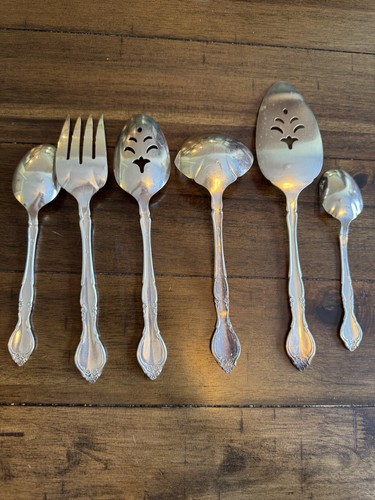 Community Affection Serving Slotted & Solid Serving Spoons & Fork Silverplate - Picture 3 of 6