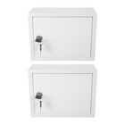 2 Pcs Locking Mailbox Wall Mounted Box Container Holder With Key For Porch