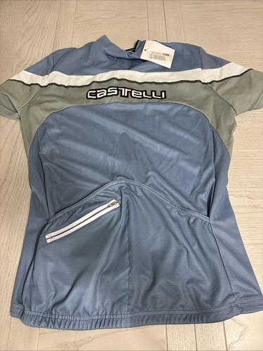 Castelli Cycling Jersey. Light Blue & Grey 2 Pockets W/ 1 Zip Pocket SZ L NWT - Picture 15 of 16