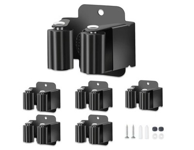 5PCS Broom Holder Wall Mount, Upgraded Heavy Duty Mop and Broom Holder Wall 5