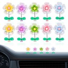  10 Pcs Flower Car Decor Shaking Head Small Flower Flower Ornaments Car Flower