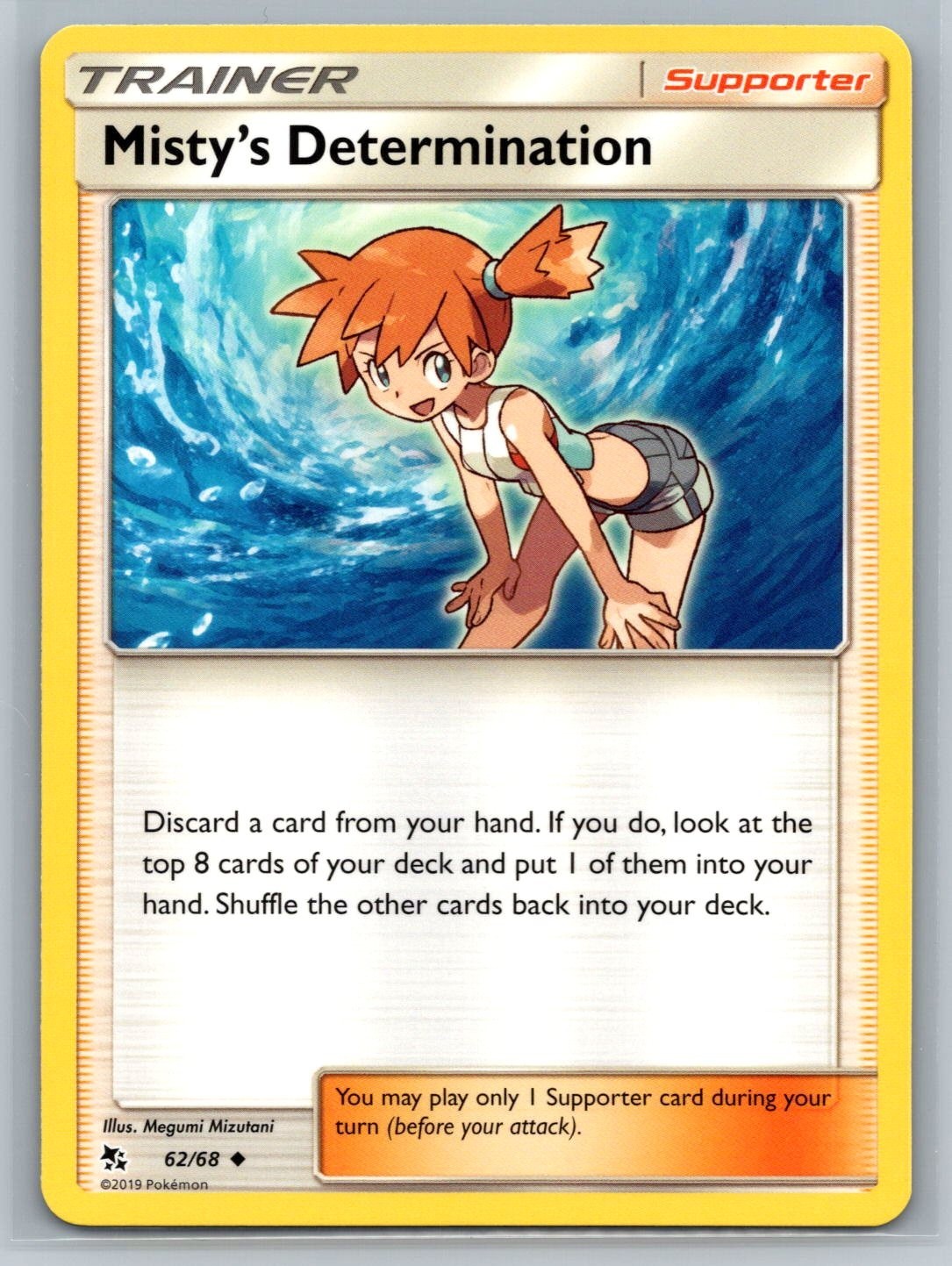 Misty's Determination 62/68 Uncommon Hidden Fates Pokemon Card