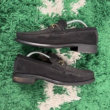 Size 8G / 8.5M - Gucci Horsebit Loafers Black Suede - Clean