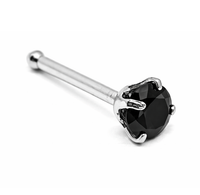 Obsidian Nasenstecker 3Mm Krallen Set Kristall 20G (0,8Mm) Titan Ohrstecker G23