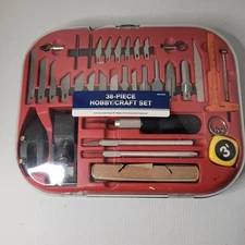 38pc Craft HOBBY KNIFE Set w/ Precision Cutting Blades and Case, Art, Sculpting