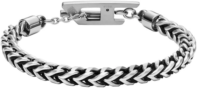Diesel Herren-Armband Edelstahl DX1540040 mit Knebelverschluss, Graues Silber - Bild 2 von 4