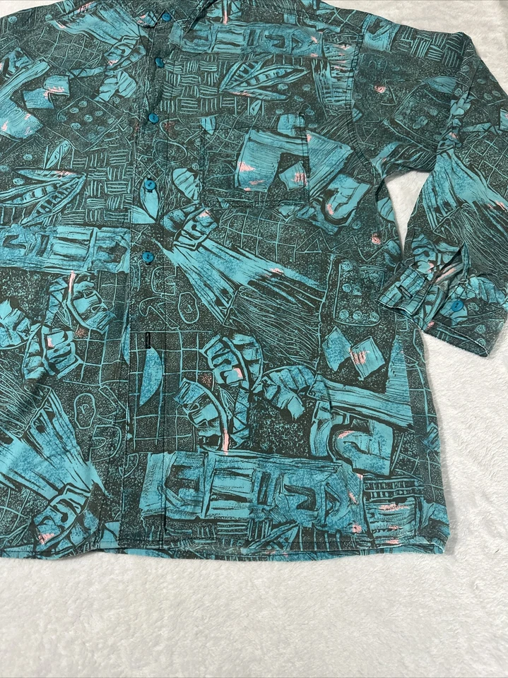 Vintage Jimmy Z Button Down Surf Skate Longsleeve Shirt Size M - Image 2 of 4