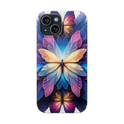 Blooming Butterfly Resistant Mobile Back Case For iPhone & Samsung S Series