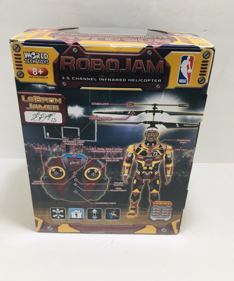 LEBRON JAMES NBA Cavaliers RoboJam Infrared Helicopter WORLD Tech Toys Brand New - Image 2 of 4