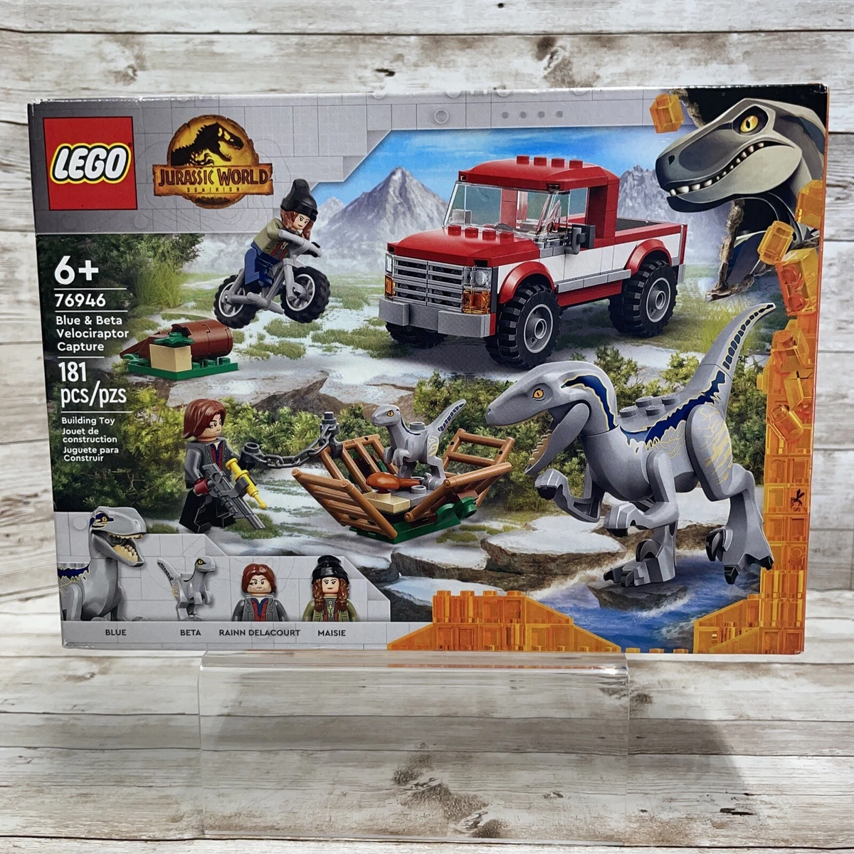 LEGO Jurassic World Blue & Beta Velociraptor Capture 76946 Building Kit  (181 Pieces)