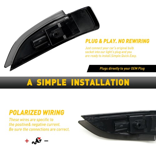 For 2013-2018 Toyota Avalon Vios Yaris LED Dynamic Side Turn Signal Mirror Light - Picture 9 of 13