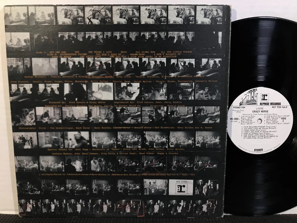 CRAZY HORSE Loose LP REPRISE MS 2059 STEREO DJ PROMO NEIL YOUNG 1972 - Image 2 of 2