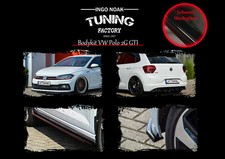 Bi Bodykit Spoiler Heckdiffusor Schweller ABS für VW Polo 2G GTI Schwarz Glanz