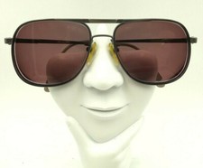 Vintage Sebastiano 9308 Gray Metal Pilot Sunglasses Japan FRAMES ONLY