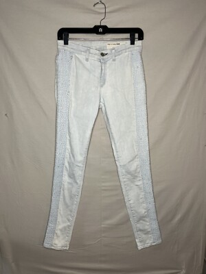 Rag Bone Sachiko Bleach Side-Embroidered Skinny Jeans l light