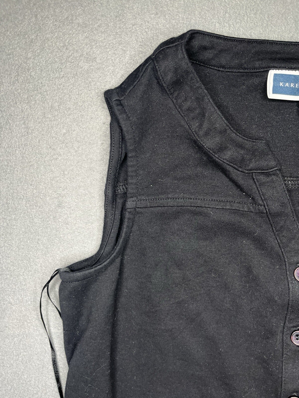 Karen Scott - Solid Split Neck Sleeveless Blouse … - image 4