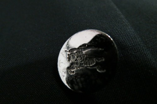 Most Recent Burberry London Five pocket Silver Knight Buttons sport coat 44 R - Picture 5 of 12