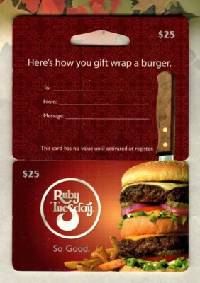RUBY TUESDAY So Good ( 2005 ) Gift Card ( $0 - NO VALUE ) V2