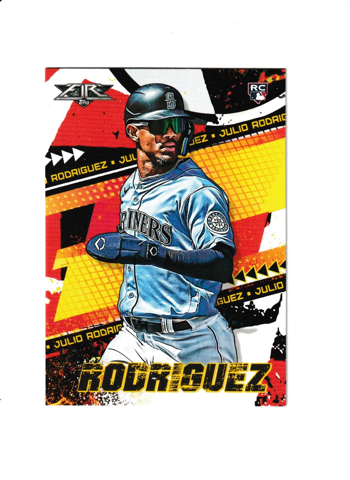 2022 Topps Fire - #107 Julio Rodriguez (RC)