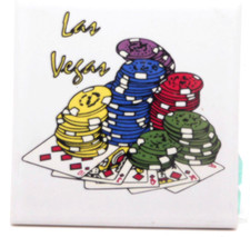 Tile Las Vegas Poker Chips Cards Trivet Wall Decor Gambling Unbranded 4x4 Inch