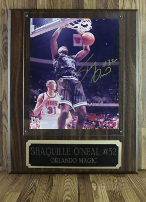 1990 NBA Hoops Photo Shaquille O'Neal #32 Autographed 12''x15